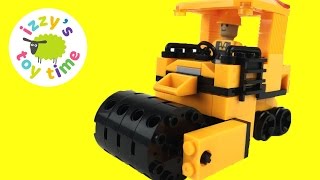 Construction Vehicles Toys  Building a LEGO Brix Steamroller Unboxing Videos [upl. by Player]