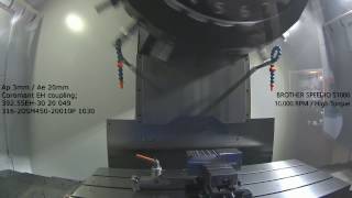 Milling test Brother SPEEDIO S1000X1 high torque [upl. by Airb]