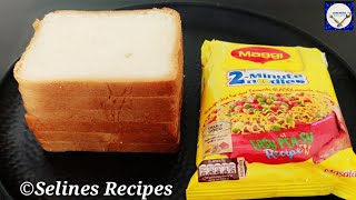 5 Minutes Evening Snacks Recipe  Crispy ampTasty Bread SnacksMaggi Puff RecipeMaggi Recipe [upl. by Narok]