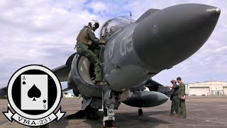 Ace of Spades USMC Powerful AV8B Harrier II attack aircraft in action [upl. by Bridie485]