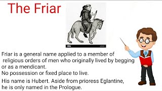 character of Friar in Canterbury tales Friar character analysis satire and irony in friar [upl. by Suzie34]