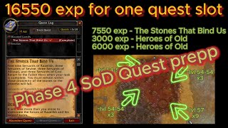 Prepare For Phase 4  Pre Quest 16550 EXP  SoD  Season Of Discovery  Classic WoW [upl. by Anoval]