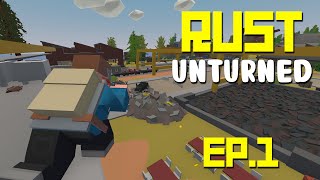 Rust Unturned Ep 1  Getting Fully Geared Rusturned PvP [upl. by Kuhlman]