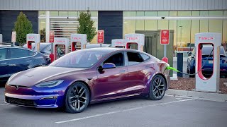 Tesla Model S Plaid Charging Curve Test From 0100 [upl. by Coyle570]