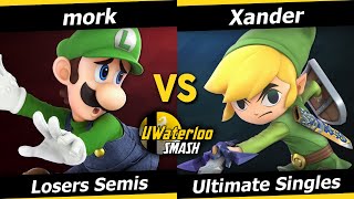 UWaterloo SSBU S24w4 Losers Semis  mork Luigi vs Xander Toon Link Ice Climbers [upl. by Glimp261]