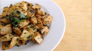 Batata Harra in 1 min Spicy Garlic Potatoes  بطاطة حرة [upl. by Ahsinak]