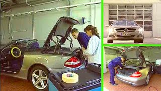 MercedesBenz SL  How to manually close the Vario roof  R230 [upl. by Debby]