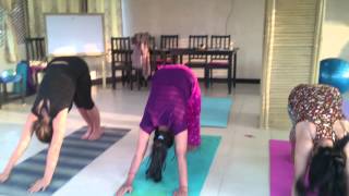 Surya Namaskar with mantra chant [upl. by Ahsuatan]