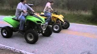 kfx700 vs suzuki 450 street race [upl. by Cornelle973]