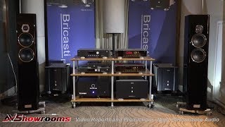 Bricasti Design M28 M22 M15 M21 M12 M1 amazing lifelike sound RMAF 2018 [upl. by Keeton800]