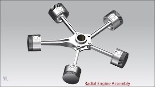 Design Radial Engine Assembly  Siemens NX Tutorial [upl. by Katuscha282]