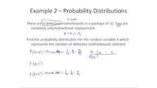 Probability Distributions for Discrete Random Variables  Example [upl. by Aicak]