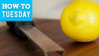 How to Zest Citrus  Food Network [upl. by Atsirhc]