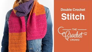 BEGINNER Double Crochet Stitch DC [upl. by Nnylidnarb]