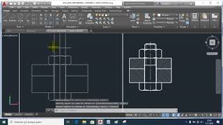 CIVATA VE SOMUN İLE BİRLEŞTİRME RESMİ ÇİZİMİ AUTOCAD [upl. by Okika403]