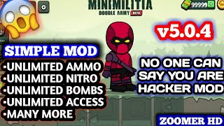 DA2 Mini Militia v504 Simple Mod Apk Download  Unlimited Ammo Unlimited Nitro Unlimited Bombs [upl. by Tiertza693]