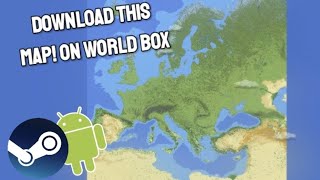 Download Europe On World Box Mobile  How to Download Maps On WorldBox Mobile [upl. by Nosilla]