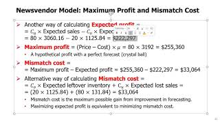 SCM Topic 3  4 The Newsvendor Model Performance Metrics [upl. by Hallie]