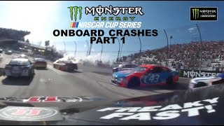 2017 NASCAR Cup Series Onboard Crashes Part 1 [upl. by Klein520]