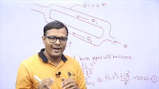 Parallel Pipes  Problem 1  Flow Through Pipes  Fluid Mechanics 2 [upl. by Salguod]