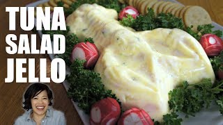 TUNA Salad JELLO in a Lobster Mold  Retro Recipe Test [upl. by Melvina]