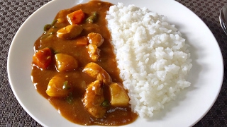 COMO FAZER KARÊ RAISU JAPONÊS COM TABLETE JAPANESE CURRY RICE  Tomo Tchan [upl. by Ateuqahs]