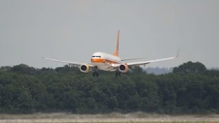 HapagLloyd TuiFly Boeing 7378K5 DATUF arrival at Munich Airport Ankunft München Flughafen [upl. by Aronal]