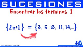 Términos de una Sucesión  Ejemplo 1 [upl. by Ahsahs]