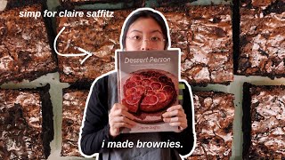 MAKING CLAIRE SAFFITZS BEST BROWNIES dessert person recipe review [upl. by Pul988]