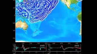 2011 03 11 Houshu Japan Tsunami path [upl. by Wooldridge]