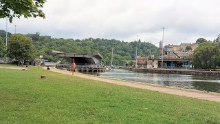 Plimsoll Swing Bridge Swings Cumberland Basin Hotwells Bristol [upl. by Lole]