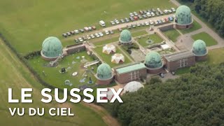 Vue du ciel  Le Sussex  Brighton  Angleterre  Par avion  Documentaire voyage  MP [upl. by Tersina]