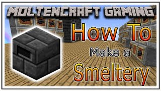 How to Make a Smeltery  Skyfactory 3  Minecraft Tutorial [upl. by Ahsinan]