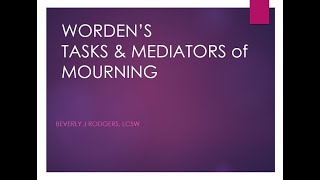 What is the Tear Model of Grief The 4 Tasks of Mourning in Grief [upl. by Adnalor]