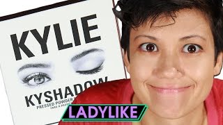 Women Try Kylie Jenners Eyeshadow • Ladylike [upl. by Urial]