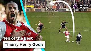 10 AMAZING Arsenal goals scored by Thierry Henry  Premier League [upl. by Zhang]