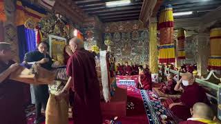 His Holiness Kyabgon Sakya Gongma Trichen Rinpoche visited KuenchokSum Shedra in Bumthang Bhutan [upl. by Hterrag]