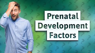 What are 3 environmental factors that affect prenatal development [upl. by Reedy]