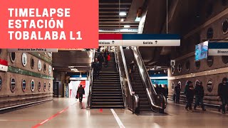 Metro de Santiago  Timelapse estación Tobalaba L1 [upl. by Refinnaj]