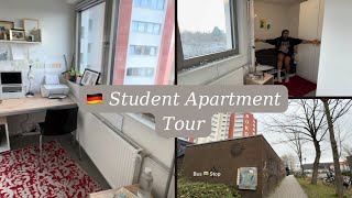 German Student Apartment TOUR  Robert Koch Dorm Tour  Cost of living as a Student in Germany [upl. by Lower]