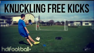 Ronaldo Style Knuckling amp Dipping Free Kicks [upl. by Adamson]