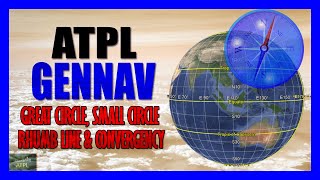 Great Circle Small Circle Rhumb Line Convergency amp Conversion Angle The Earth  GenNav EASA ATPL [upl. by Nizam232]