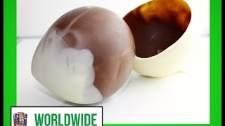 Chocolate Spheres How to Create Perfectly Round Chocolate Balls and Eggs for Dessert Decorations [upl. by Statis]