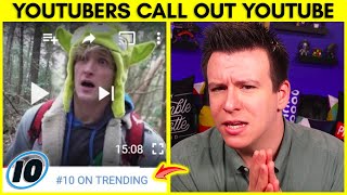 Top 10 YouTubers That Called Out YouTube When It Was Needed [upl. by Season]