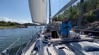 HallbergRassy 43 sailing from Marstrand to Hönö [upl. by Esorbma210]