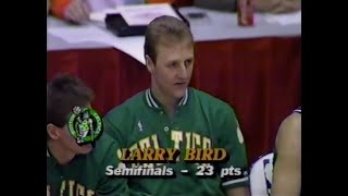 Larry Birds Highest Scoring 3Point Shootout Round 1988 [upl. by Englebert909]