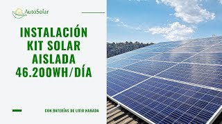 Instalación Solar Vivienda Aislada 46200Whdía [upl. by Enyrhtac]