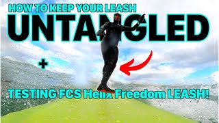 Longboard surfing  How to prevent your leash from tangling amp FCS Helix freedom leash test [upl. by Aiek]