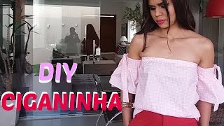 DIY BLUSA CIGANINHA OU OMBRO A OMBRO XADREZ VICHY [upl. by Aneeles]