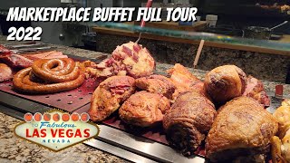 LAS VEGAS BUFFET FULL TOUR Marketplace Buffet at the Rampart Resort and Casino [upl. by Ahseyn]